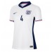 Maillot de foot Angleterre Declan Rice #4 Domicile vêtements Femmes Europe 2024 Manches Courtes